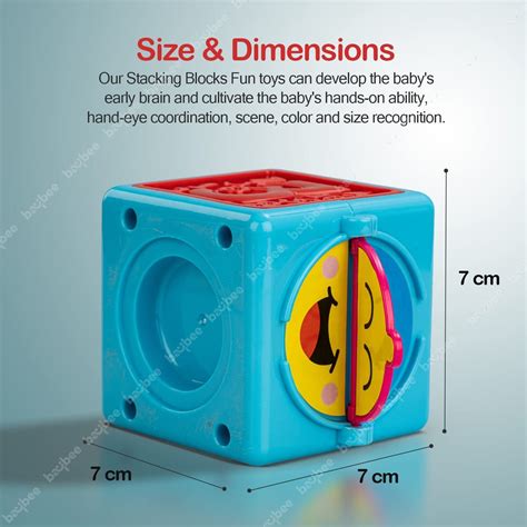 Baybee Nesting Cubes with Alphabets Stacking Block Cubes Puzzles Toys ...