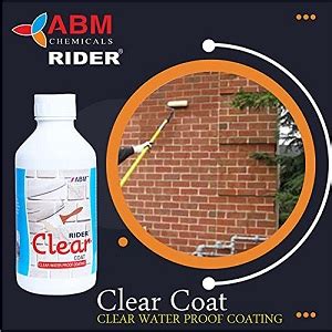 ABM RIDER Clear Coat Transparent Water Repellent Coating for Wall, 1 ...