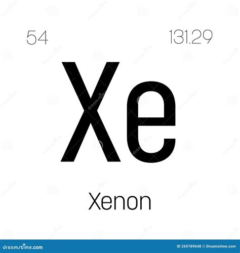 Xenon, Xe, Periodic Table Element Stock Illustration - Illustration of ...