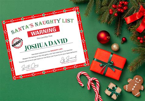 Printable Santa Naughty List & Warning Letter Certificate — Posh Park