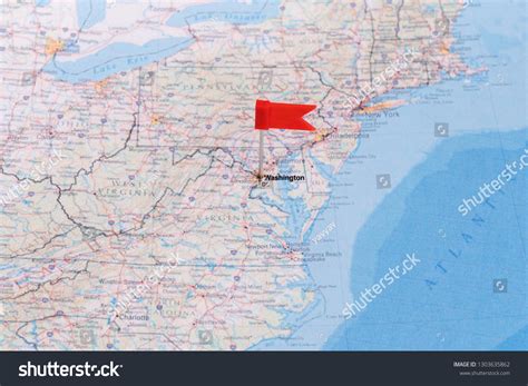 Pin Marking Washington Dc Location On Stock Photo 1303635862 | Shutterstock
