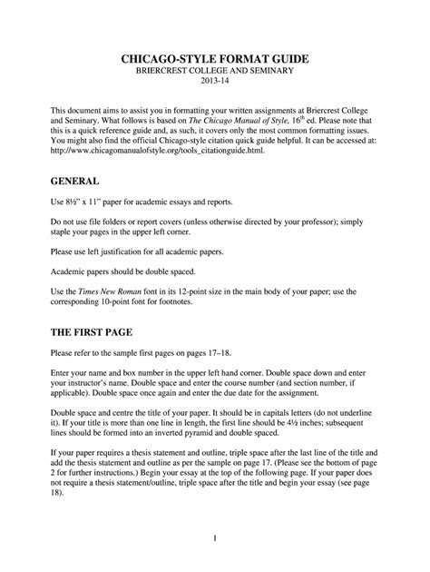 Image result for Chicago Style Format