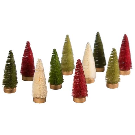 Traditional Bottle Brush Trees in Box - Set of 10 | Michaels
