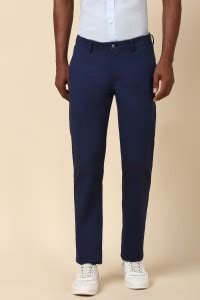 Allen Solly Regular Fit Men Blue Trousers - Buy Allen Solly Regular Fit ...