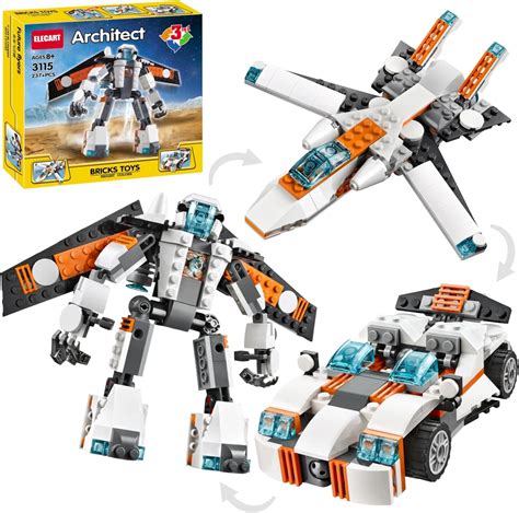 Elecart Future Flyers 3 in 1 Architect Brick Toys 237+ Pieces Age 6 ...