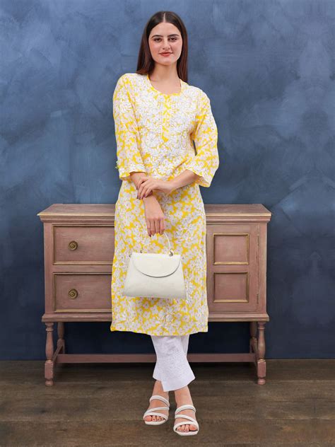 Seva Chikan Hand Embroidered Mal Mal Lucknowi Chikankari Kurta