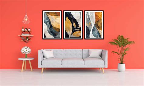 Brush strokes 3 Piece Frame – Akar Creation