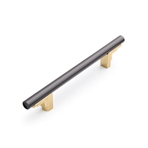 5-1/16" Anberlin Two Tone Cabinet Pull Matte Black - Golden Champagne ...