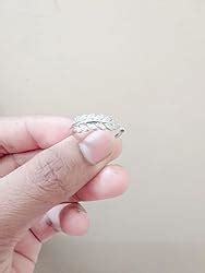 Karatcart Platinum Plated Elegant Austrian Crystal Adjustable Leaf Ring ...
