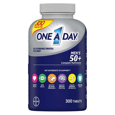 One A Day Men's 50+ Healthy Advantage Multivitamin, 300 Tablets ...