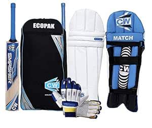 Buy CW Smasher Cricket Set Genuine Kashmir Willow Bat Sports Gears Kit ...
