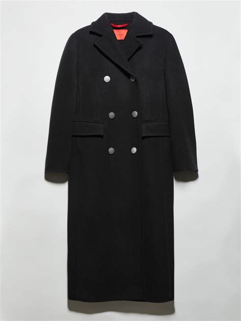 Double-woven wool coat, black | MAX&Co.