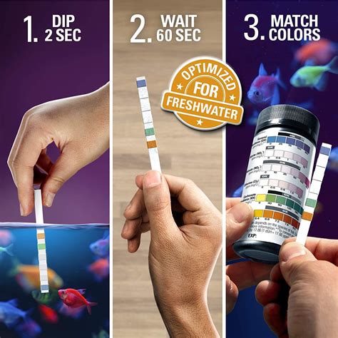 Freshwater Aquarium Test Strips 6 in 1 - Fish Tank Test Kit for Testing ...
