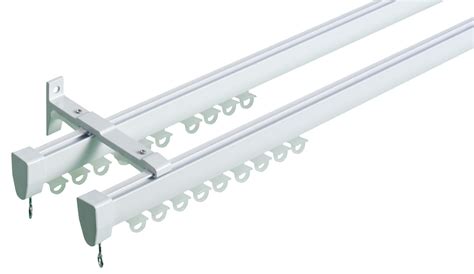 CURTAIN TRACK SUPERIOR BRACKET DOUBLE WHITE • Decorland : Decorland