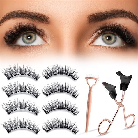 Amazon.com: Magnetic Eyelashes, 3D Natural Look Dual Magnetic Lashes ...