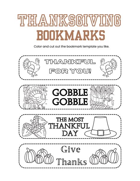FREE Printable Thanksgiving Bookmarks to Color — xoxoerinsmith.com