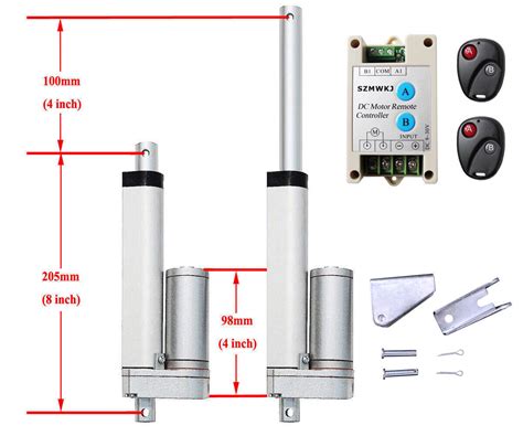 Buy 12V रैखिक एक्ट्यूएटर मोटर + पॉजिटिव उलटा नियंत्रक + माउंट ब्रैकेट ...