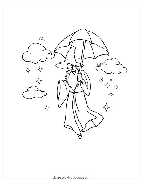 Image result for Wizard Coloring Pages