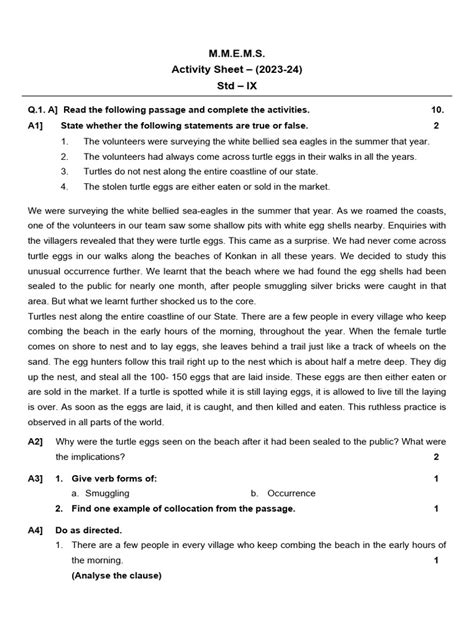 Model Activity Task Class 9 September English 的图像结果