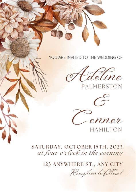 Fall wedding invitation templates 60 photos - Vianawedding.com
