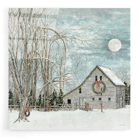 The Holiday Aisle® Christmas Eve Moon by Cindy Jacobs - Unframed Graphic Art | Wayfair
