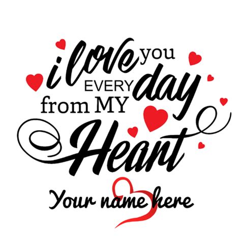 Love Quote Greeting For Romantic Couple With Name