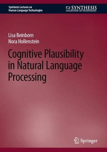 Buy Cognitive Plausibility in Natural Language Processing (Synthesis ...