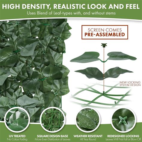 Buy Kitchen Joy Fence Covering Privacy - 68 SQ.FT of Artificial Ivy ...
