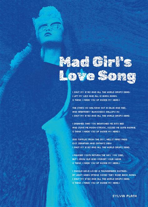 Sylvia Plath Poem Print, Mad Girl's Love Song, Poetry Art Decor, Plath ...