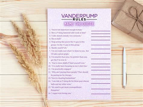 Vanderpump Rules Game | Guess the Quote | VPR Watch Party | #1 Guy - Etsy