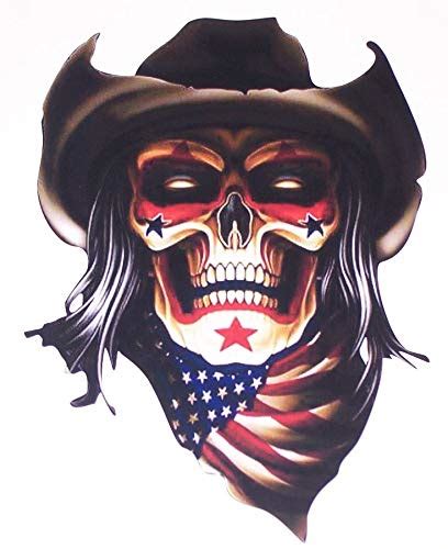 Buy Rodeo American Bandana Cowboy Skull Decal Sticker Sizes to fit Yeti ...