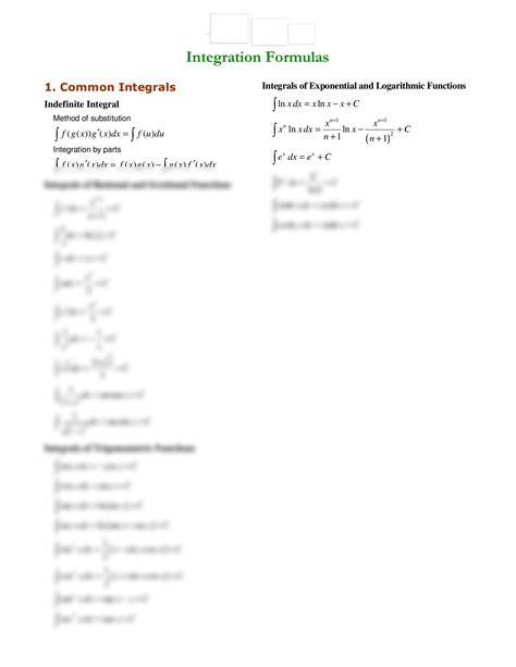 Image result for Integration Du Formulas