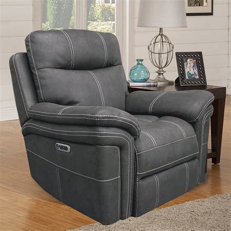 Mason Charcoal Power Recliner 354273 by Prestige Comfort at Kloss Furniture