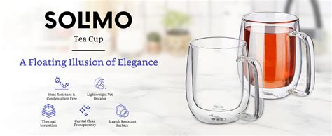 Buy Amazon Brand - Solimo Borosilicate Glass Double Wall Tea Cup | Heat ...