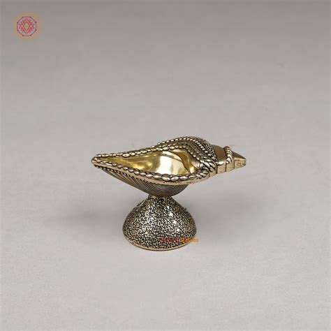 Brass Small Shankh Diya with Gold Finish | Affordable Price Online ...