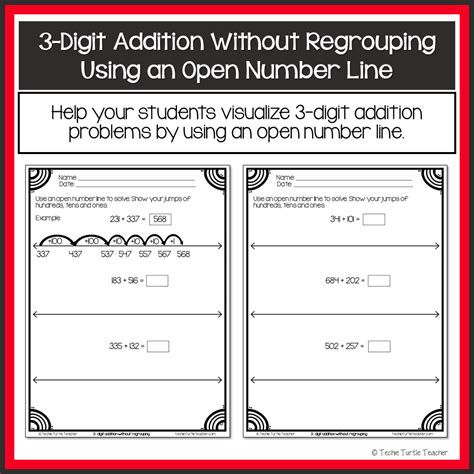 How to Add Multi-Digit Using Number Line 的图像结果