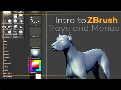 Tray Collapse and Menu Scrolling Video Lecture - Zbrush - Ultimate course