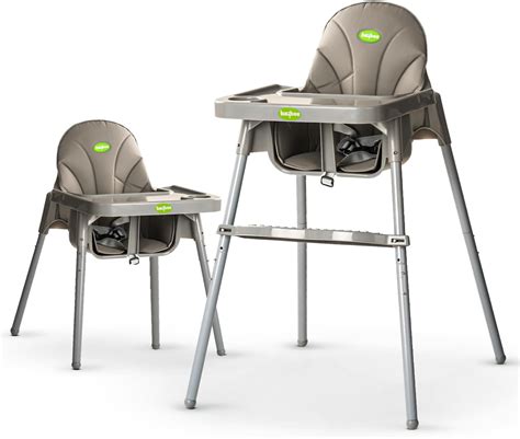 Buy Highchair with Tray, White, Silver-Colour Online at Low Prices in ...