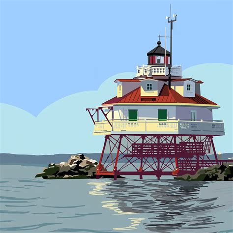 Thomas Point Lighthouse, Dorothy Banzon, Fine Art Print on Canvas ...