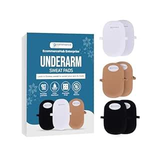 EcommerceHub Reusable Washable Underarms Sweat Pads, Breathable, Odor ...