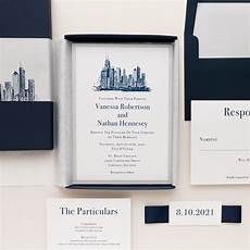 Chicago Wedding Invitations by Chicago Themed Wedding Invitations Navy Silver Chicago Wedding Invitations