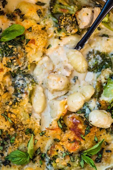 Chicken Alfredo Gnocchi Bake Recipe (VIDEO) - The Cookie Rookie®