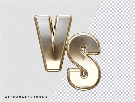 Vs text 3d rendering illustration element | Premium PSD