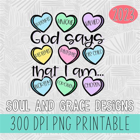 God Says I Am Png Files for Kids Shirts DIGITAL DOWNLOAD - Etsy