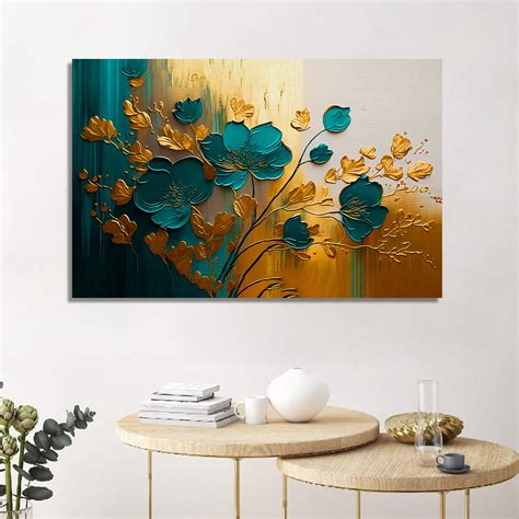 Nature Inspired Modern Art Green Color Canvas Print – Kotart