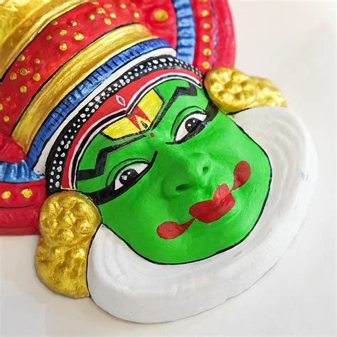 Terracotta Kathakali Mask - Colorful Kerala Craft – Culturati