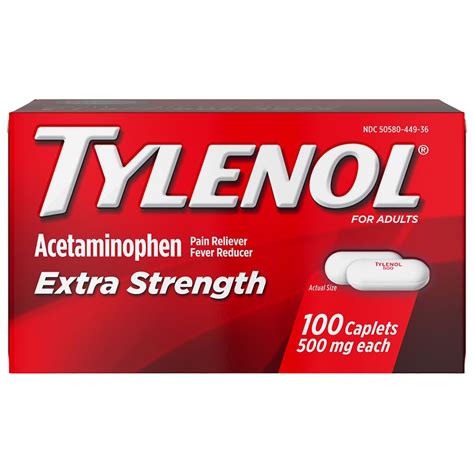 TYLENOL 500 mg Acetaminophen Caplets for Pain Relief, Value Size ...
