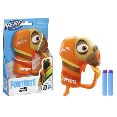 Nerf Fortnite Micro Doggo Mini Dart-Firing Blaster - Fortnite Doggo ...