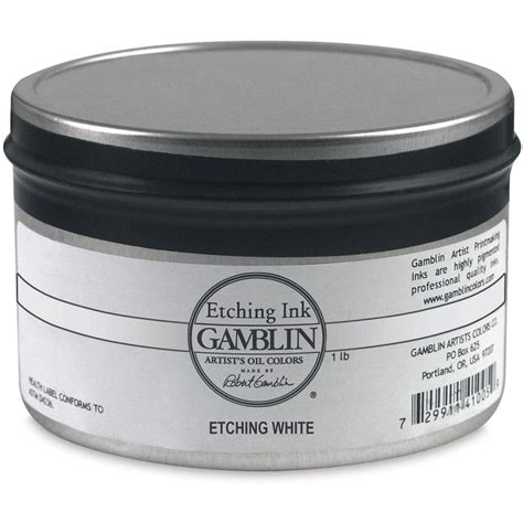 Gamblin Etching Ink - Etching Ink White Jar of 1 LB | Art Lounge