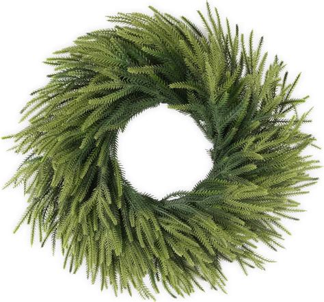 Amazon.com: 26 Inch Christmas Wreath for Front Door Real Touch Norfolk ...